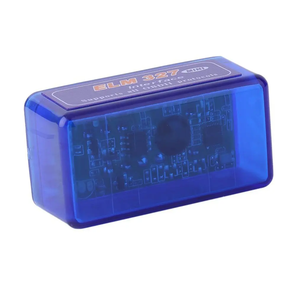 Мини Портативный ELM327 V2.1 OBD2 II Bluetooth диагностический авто интерфейс сканер Синий Премиум ABS диагностический инструмент
