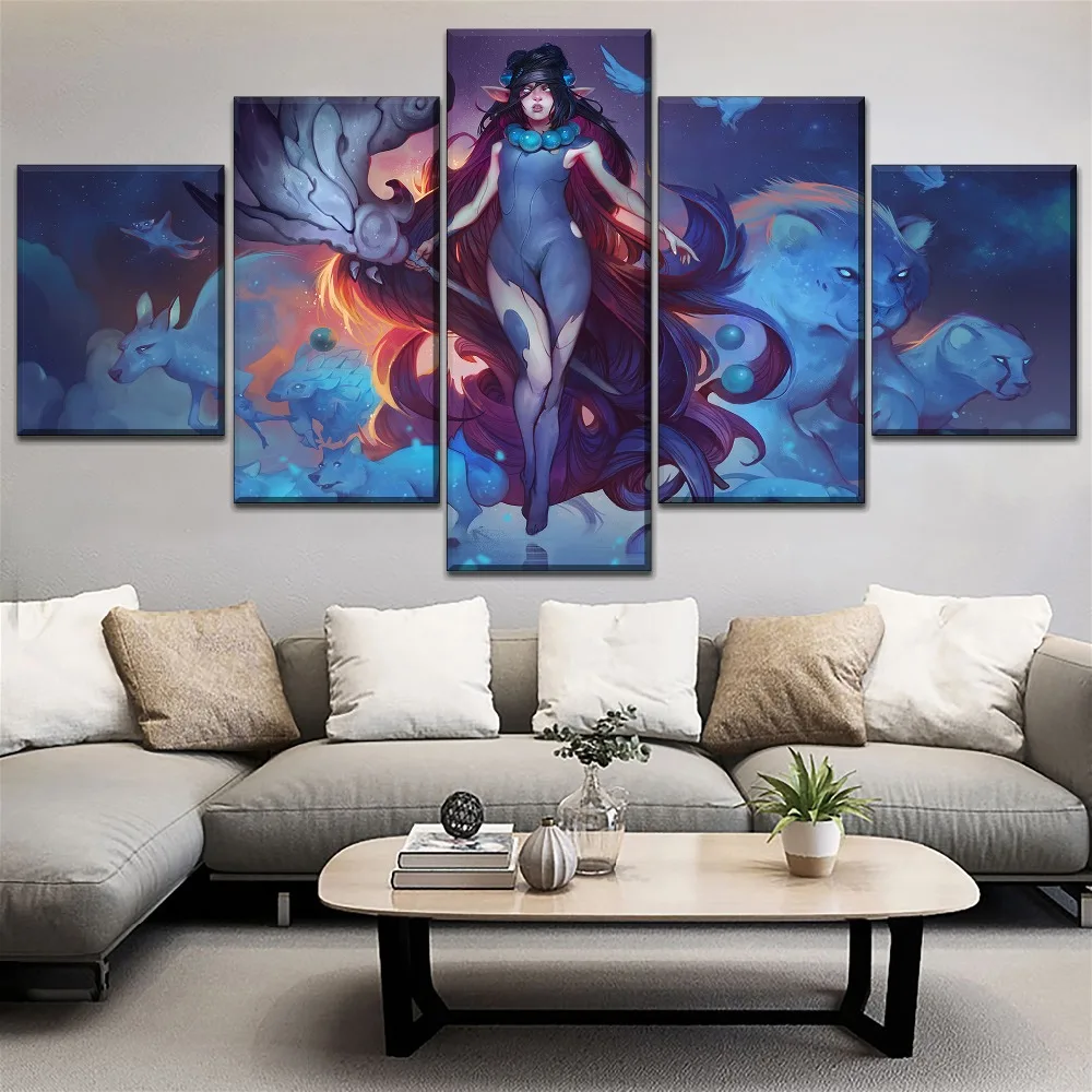 Холст для живописи Wall Art один комплект 5 шт. в стиле волшебного леса Эльфа и