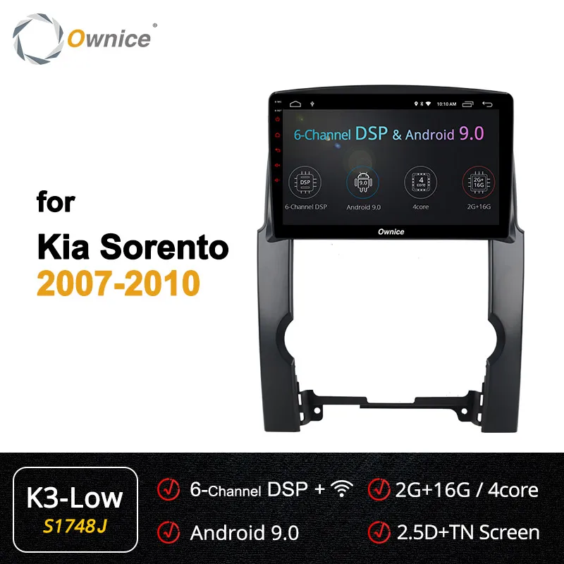 S1748 K3-Low Ownice Восьмиядерный Android 9,0 DSP 360 Panorama автомобильный dvd k3 k5 k6 для kia sorento 2010-2013 автомобильный стерео gps Navi головное устройство 4G SPDIF - Цвет: S1748 K3-Low