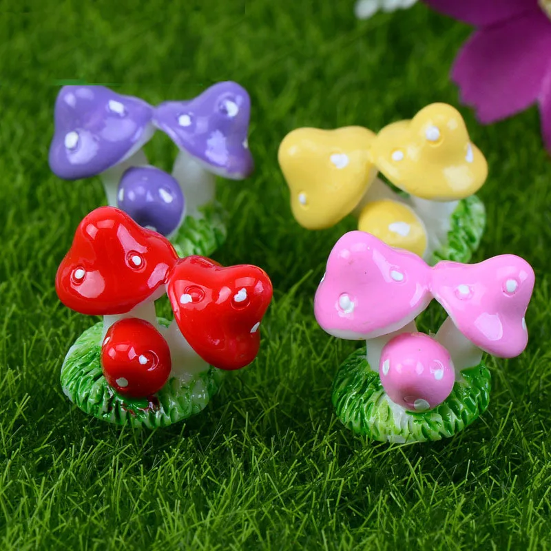 Гриб кластера миниатюрная сказочная сад дома украшение для мини ремесло