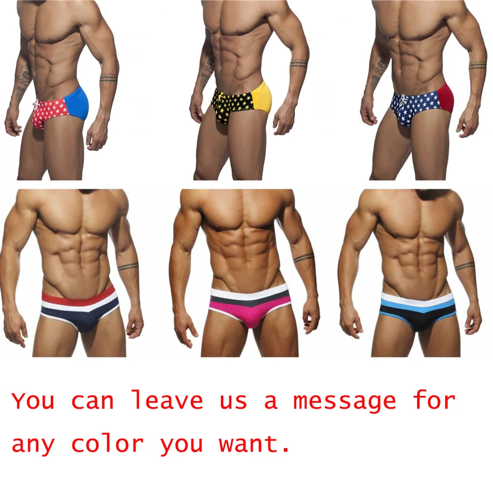2018 Swimwear Men Swim Brief With Push Pad Sexy Swimsuit Waterproof Swimming Trunks For Bathing Shorts T0363 | Спорт и развлечения