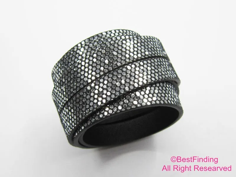 Плоский кожаный шнур 10 мм из змеиной кожи|snake leather cord|leather cordflat cord |