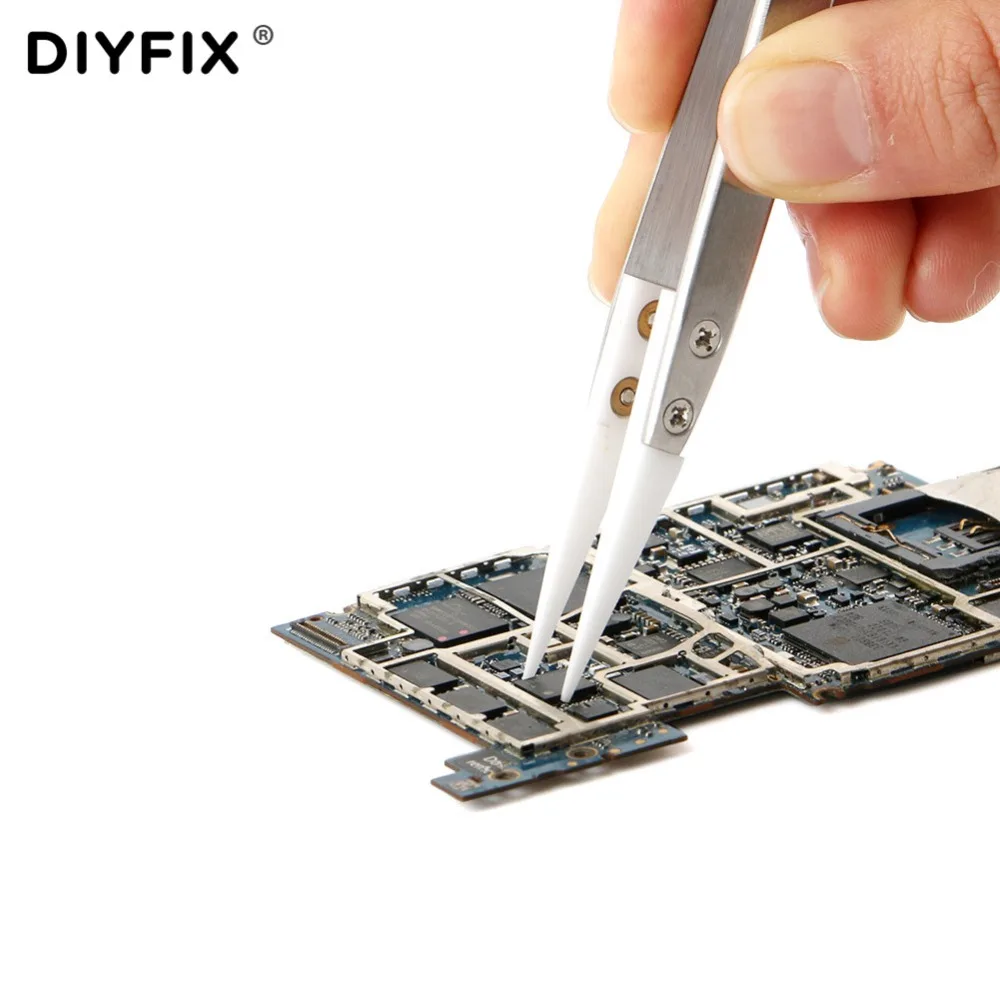 Антистатические керамические пинцеты DIYFIX изолированные термостойкие