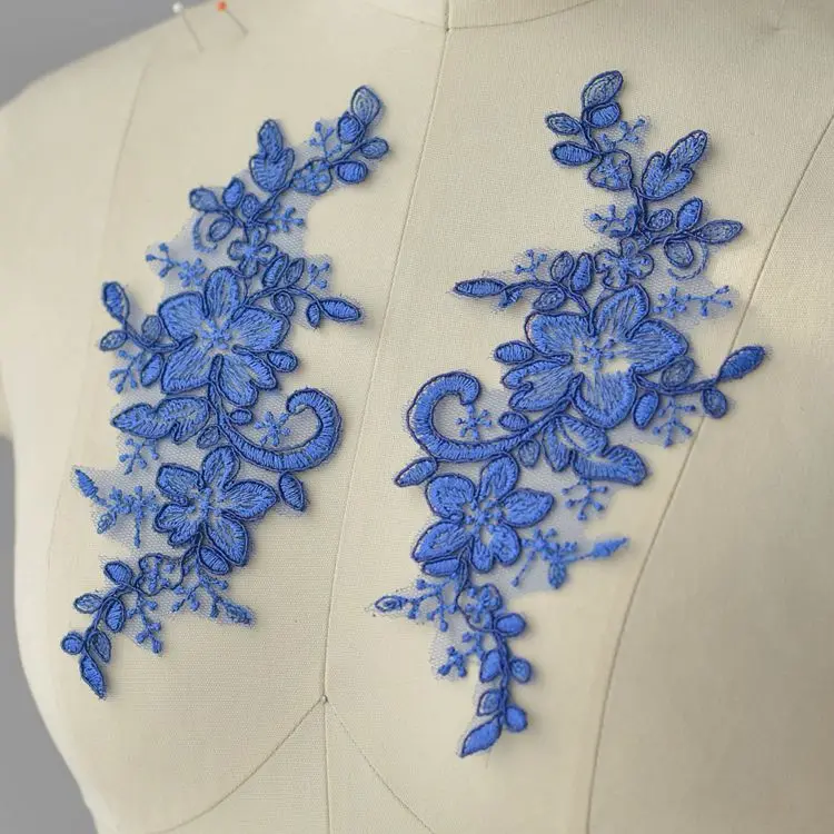 Кружевная нашивка с белыми цветами 1 пара головные уборы свадебное платье