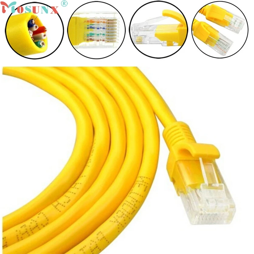 Mosunx Simplestone 1 30 м желтый внешний сетевой Ethernet кабель CAT5e 100% Медь RJ45 Nov21|ethernet cable