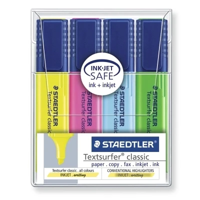 Белый STAEDTLER Staedtler Textsurfer классический хайлайтер 364 WP4 WP8 неоновая ручка абсорбированная - Цвет: Белый