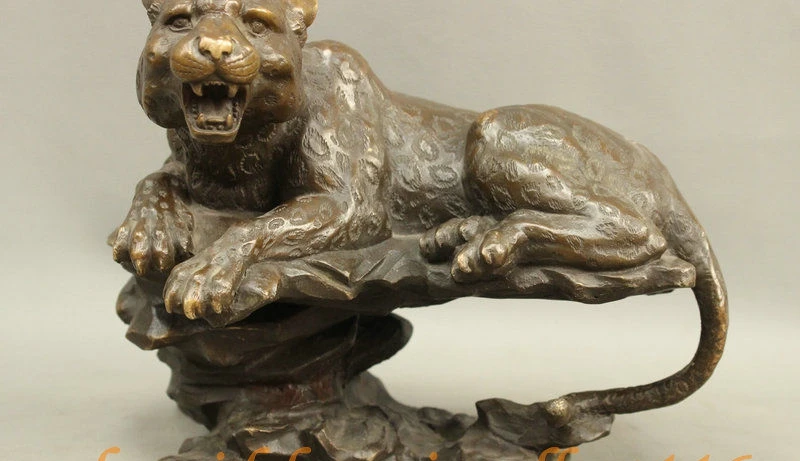 8 &quotнародный китайский Бронзовый феншуй счастливый Леопардовый год Зодиак тигр