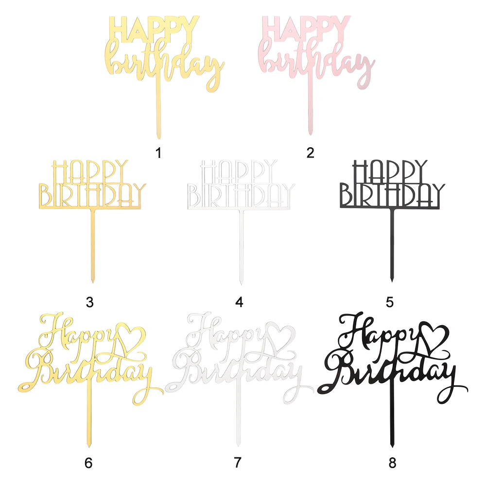 Золотой серебряный черный акриловый цвет искусственное письмо украшение