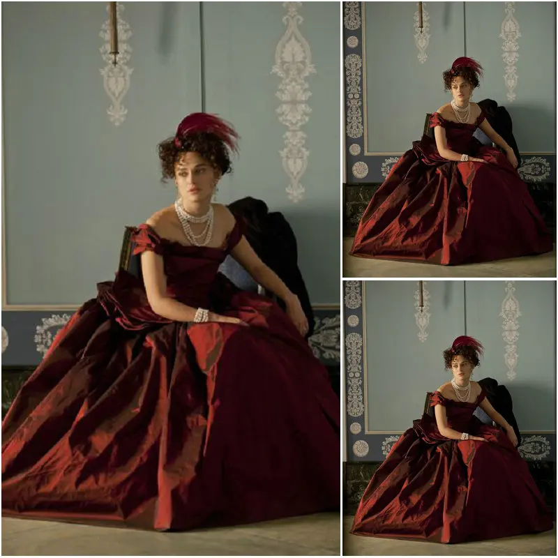 Исторический! 19 вековые красные винтажные костюмы 1860S женское платье Karenina 4 36|scarlett