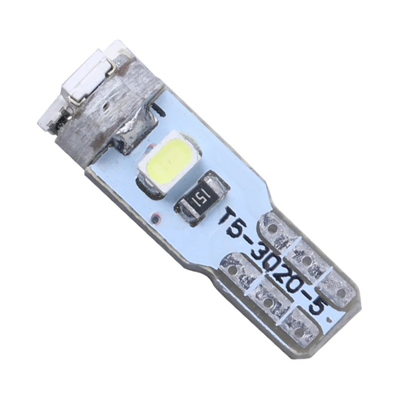 10 шт. Автомобильные светодиодные лампы T5 W1.2W 5 3020 SMD 70 74|Сигнальная лампа| |