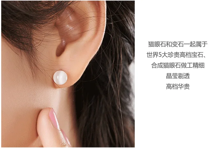 3 размера классические серьги-гвоздики из стерлингового серебра 925 пробы с