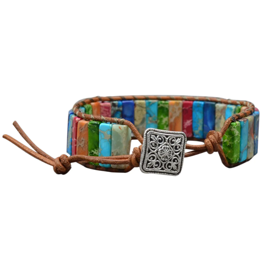 Men Women Leather Wrap Mobile Knots Exquisite Accessories Tube Beads Classic Couples Bangles Multi Color Gift Ethnic Style | Украшения и