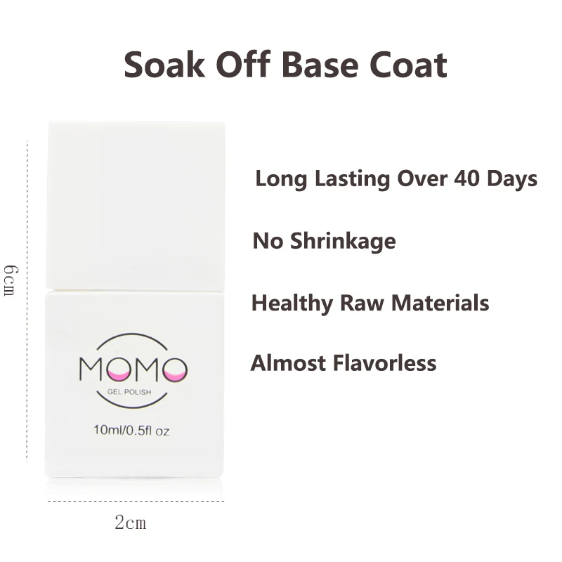 10ml MOMO Base Coat Lovcarrie Маникюр матовое верхнее покрытие резиновое Базовое покрытие без протирания слой закаленное верхнее покрытие 10 мл набор гель-лаков для ногтей праймер для нейл-арта - Цвет: 10ml MOMO Base Coat