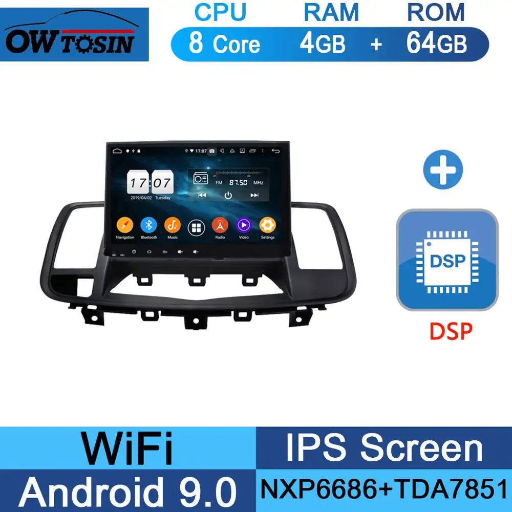 64G DSP " ips 4G Android 9,0 Восьмиядерный 4 Гб+ 64 ГБ Автомобильный мультимедийный плеер для Nissan Teana j32 2008-2013 gps Navi Радио стерео DSP CarPlay - Цвет: 64G DSP