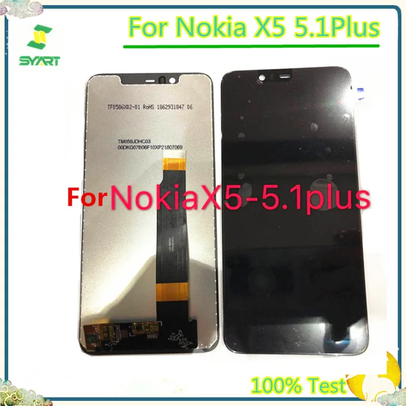 100% протестированный ЖК дисплей сенсорный экран дигитайзер сборка для Nokia X5 5 1 Plus