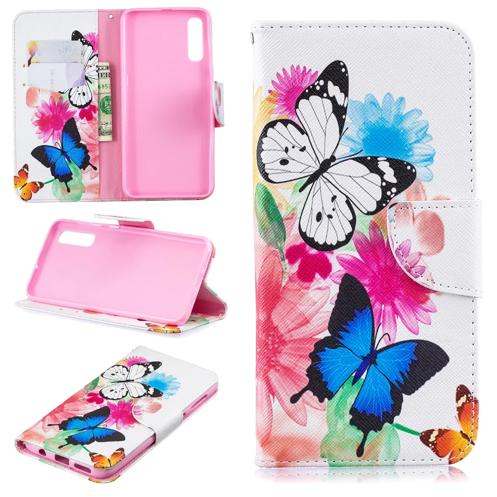 Кожаный чехол для Fundas Samsung galaxy A50 A30 A20 A10 A40 A70 чехол-кошелек с откидной крышкой и