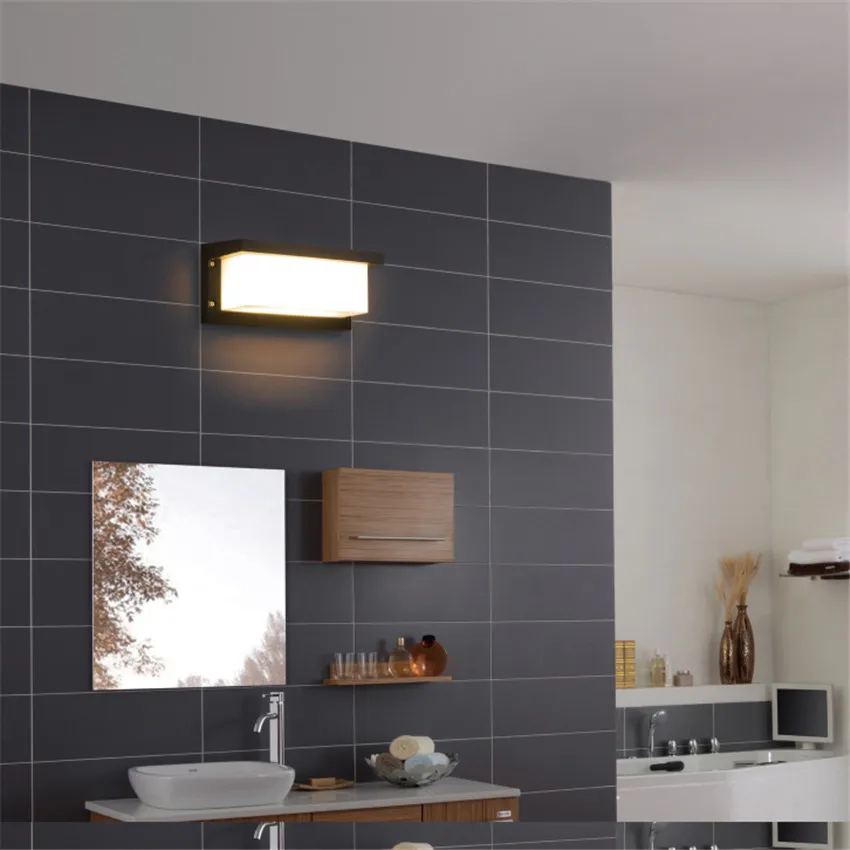 

10W/18W LED Outdoor Wall Lamp Waterproof Aisle Balcony Bathroom Wall Lamp Modern Minimalist Outdoor Door Light Garden Light NR65