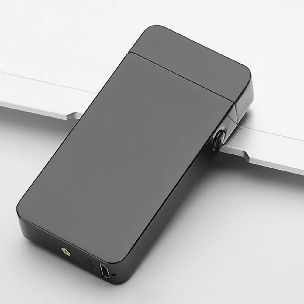 USB электрическая двойная дуга металлическая беспламенная факел перезаряжаемая