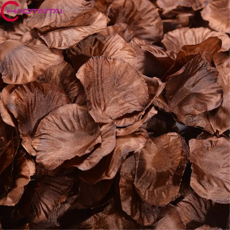 Лепестки роз новинка 100 шт. шелк Листья свадебным столом Аксессуары 16 Цвета