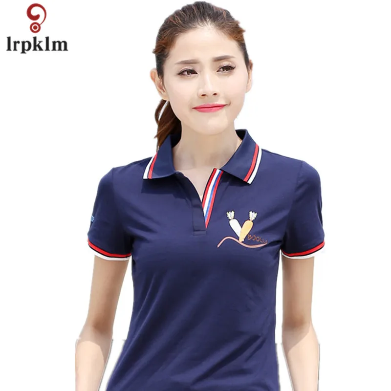 Женская футболка-поло летняя дышащая с коротким рукавом большого размера 930 |