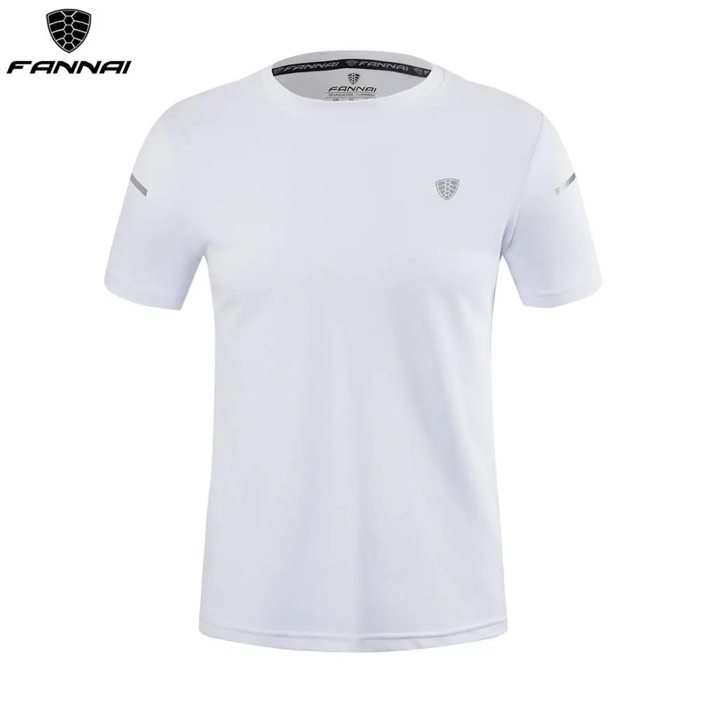 FN41 White Фирменная Новинка, быстросохнущая Мужская футболка, для спорта на открытом воздухе, дышащая футболка с коротким рукавом, высокое качество, Мужская футболка для бега в тренажерном зале - Цвет: FN41 White