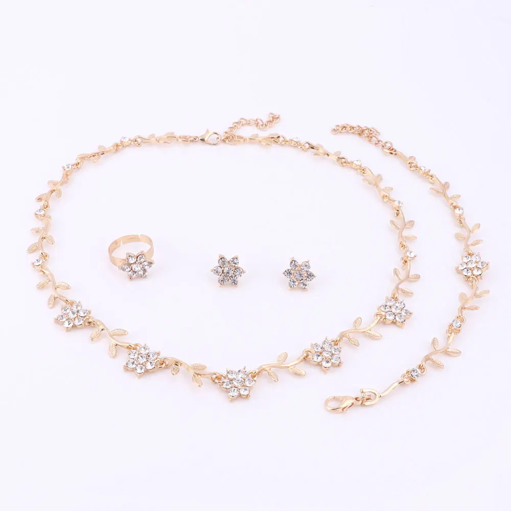 Африканские бусы Ювелирные наборы для женщин свадебные золотые цвета милый