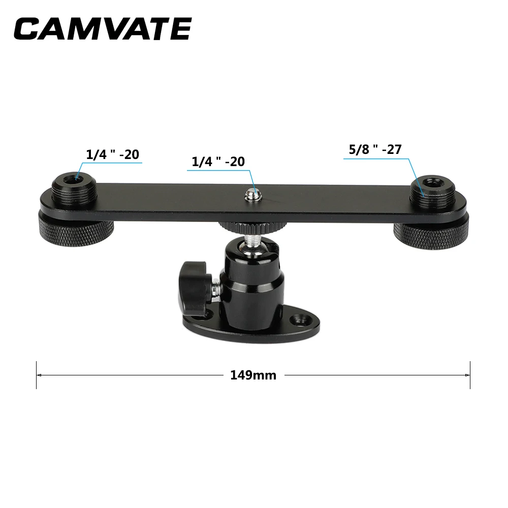 CAMVATE 1/4 &quotшаровая Головка с настенным креплением и T образным кронштейном