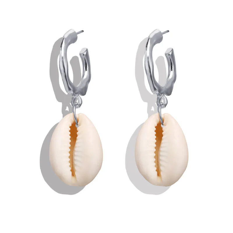Женские серьги в виде ракушек Sea Shell Za золотистые модные серьги-подвески с