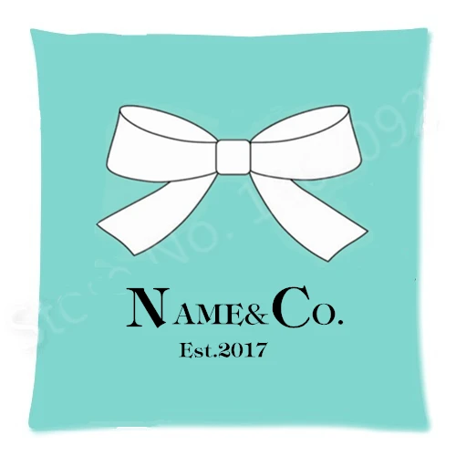 Милое голубое платье пользовательское имя и Co Подушка Чехол Мода