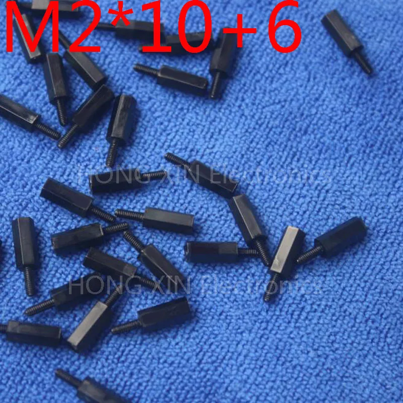 M2 * 10 + 6 1 шт черный нейлон противостояние прокладка стандарт Мужской Женский мм