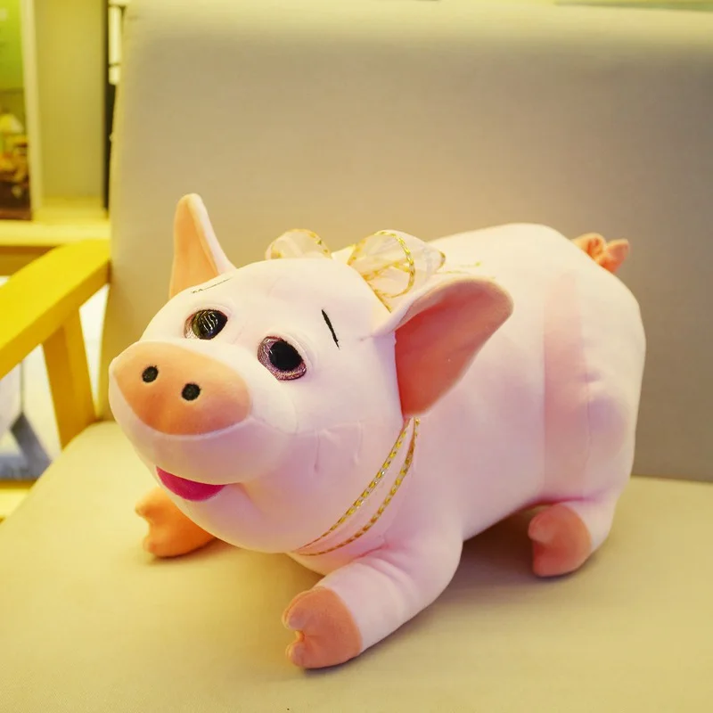 30cm/50cm Big Eyes Piggy Plush Toy Soft Pig Stuffed Cartoon Animal Doll Creative Home Decoration Pillow Baby Appease Gifts | Игрушки и