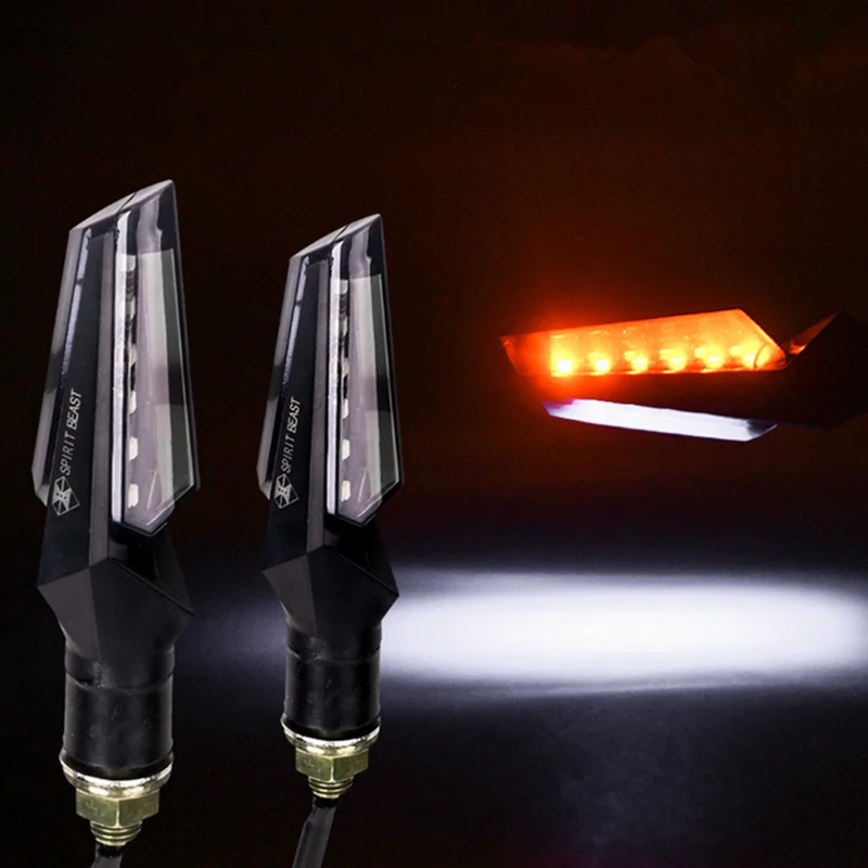 

LED Steering Light Flashing Headlight 12Led Indicator Light Blinker Lamp Turn Light Motorcycle Parts 2pcs Motorcycle Accessories