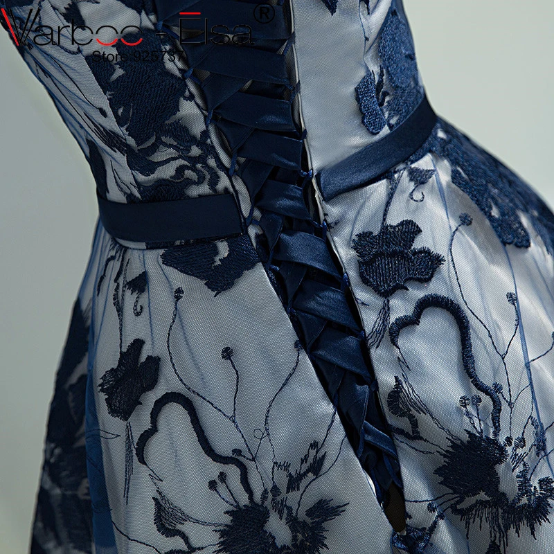 Vestidos de graduacion 2018 Тюлевое платье для выпускного вечера с вырезом лодочкой и