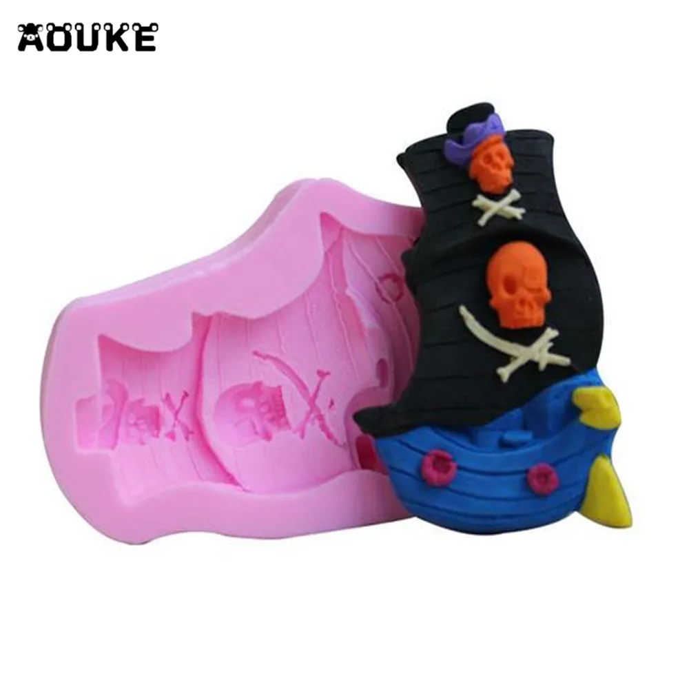 Кухня DIY пиратский корабль черепа на парусах для украшения торта жидкие