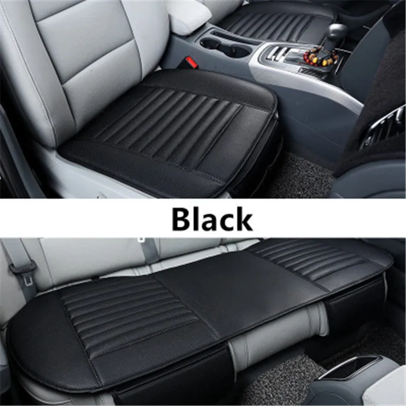 black 3 piece Всесезонные универсальные подушки для автомобильных сидений, автомобильный коврик, автомобильный чехол для hyundai i30 ix35 ix25 Elantra Santa Fe Sonata - Название цвета: black 3 piece