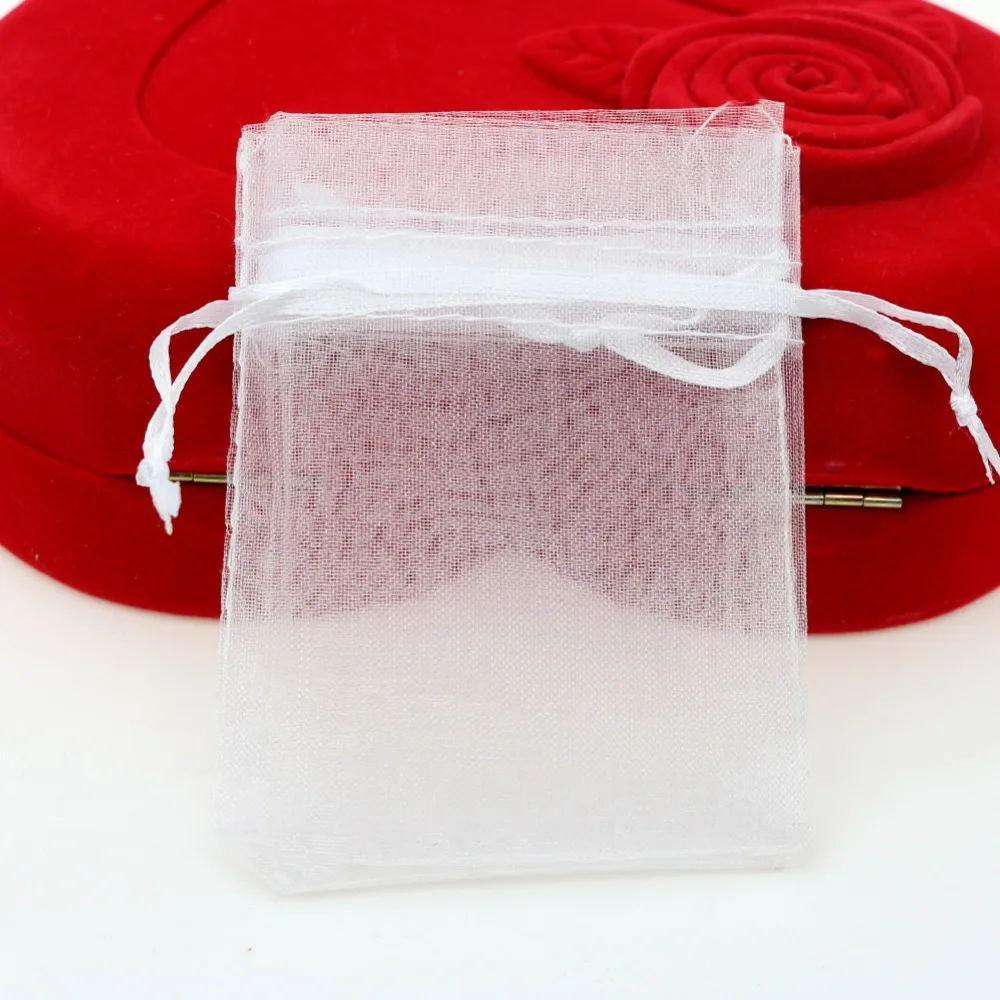 7x9 см белые ювелирные изделия из органзы Популярные подарочные пакеты маленькие
