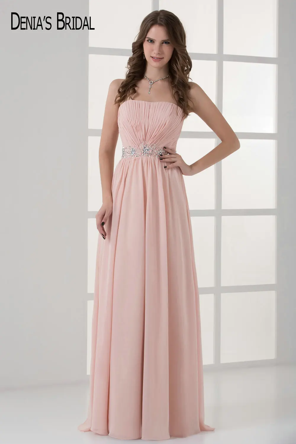 2017 простые элегантные розовые трапециевидные Формальные Свадебные платья без