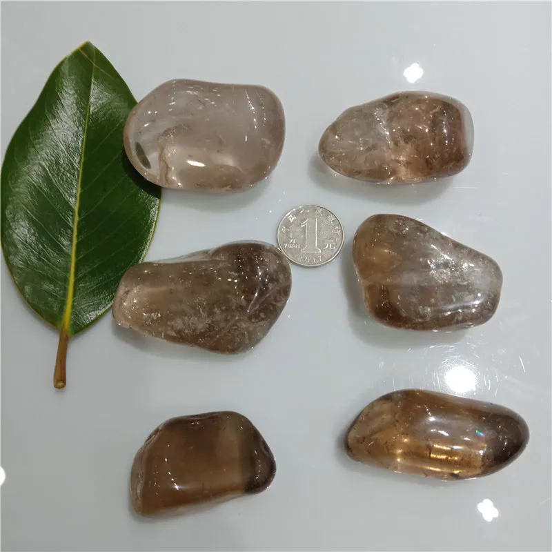 200g Natural smoky quartz gravel stone fish tank flower pot decoration magnet 3-5cm | Дом и сад