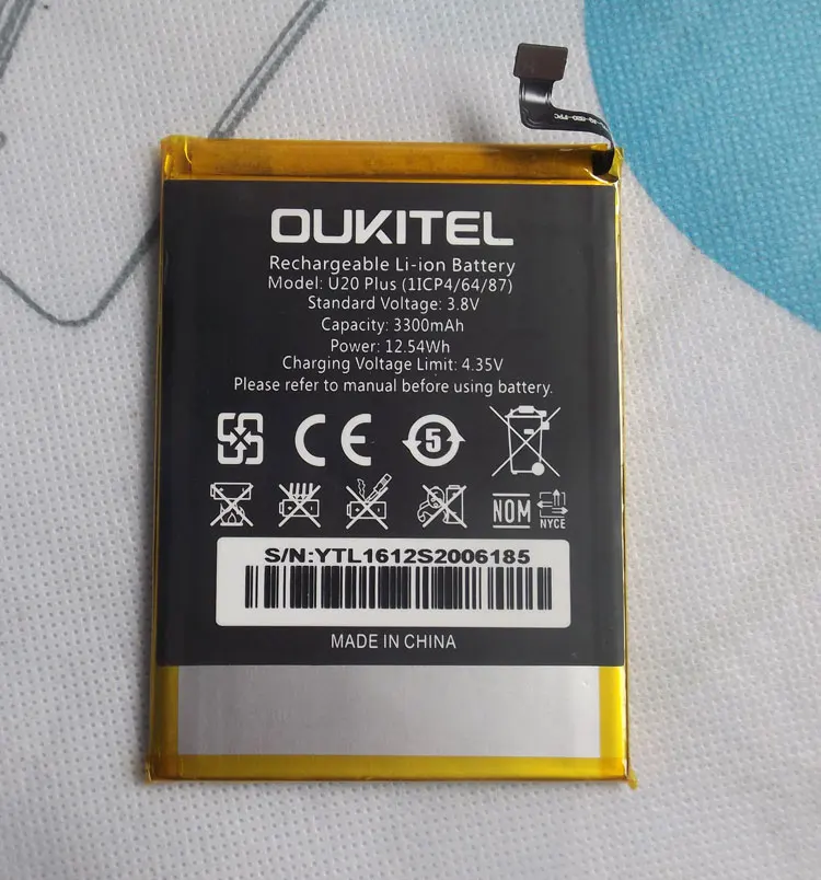 Аккумулятор Oukitel U20 Plus 3300 мАч новые сменные аксессуары для сотового телефона