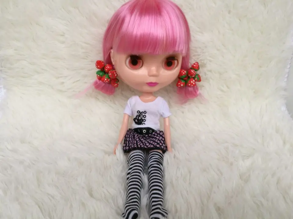 2 шт./лот Клубничная заколка аксессуары для кукол blythe Licca bjd игрушки