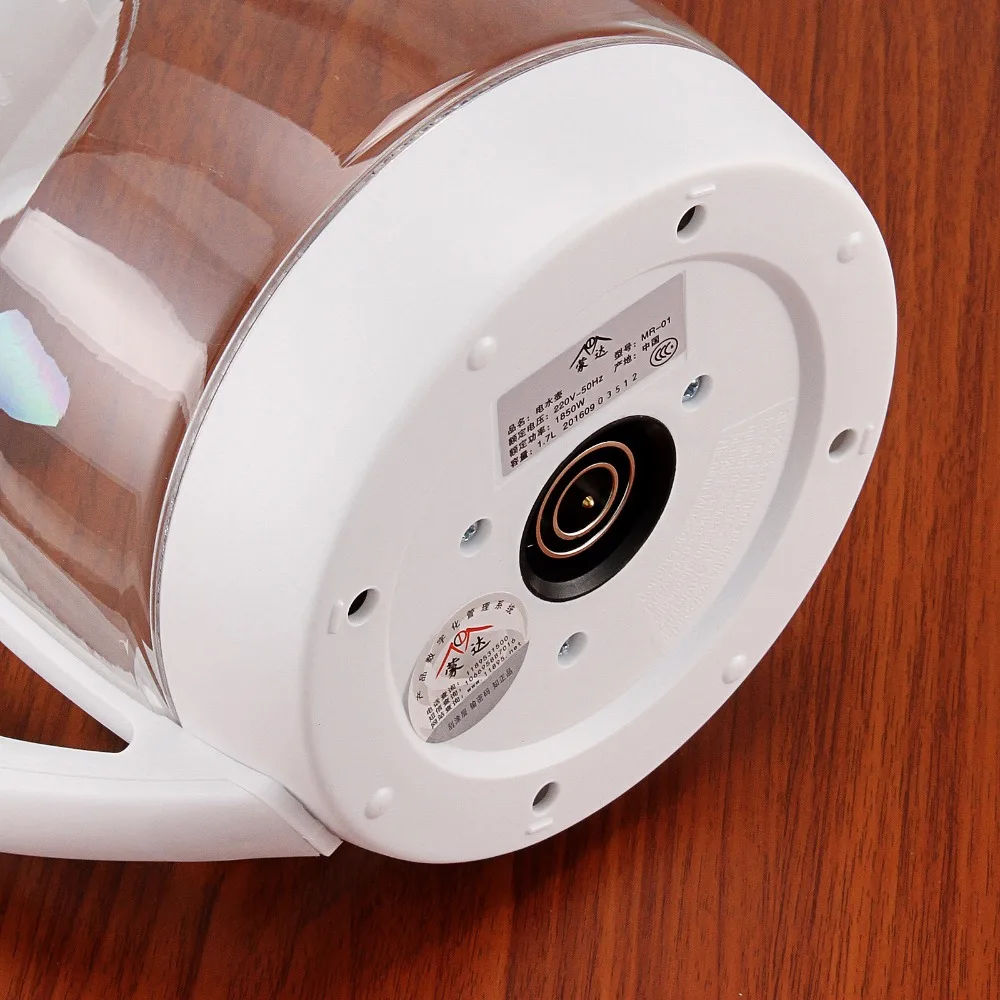 Синий светодио дный светодиодный боросиликатное стекло электрический чайник с