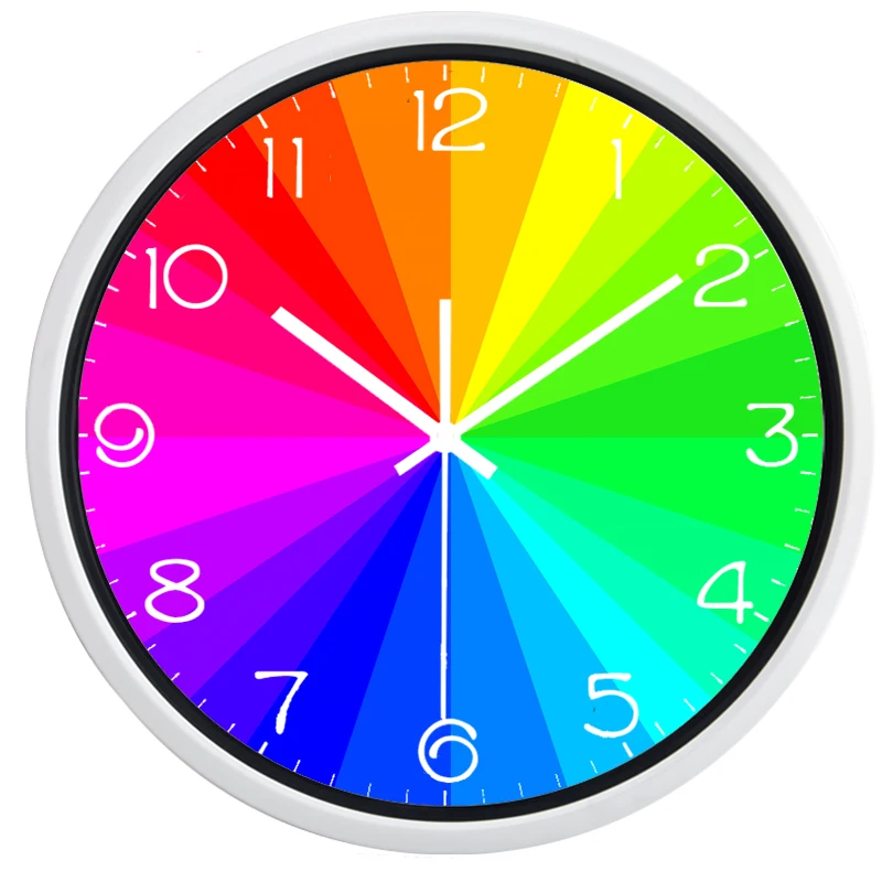 2 стиля цветные поворотные новые бесшумные настенные часы современный дизайн