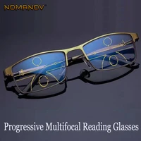 2019 new occhiali da lettura nomanov see near and far anti blu men women progressive multifocal reading glasses add 75 to 350