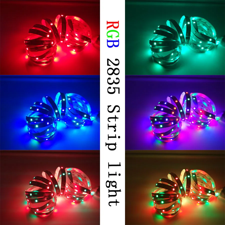 Светодиодная лента BESTOPE 2835 RGB водонепроницаемая или неводонепроницаемая 5 м 12 В
