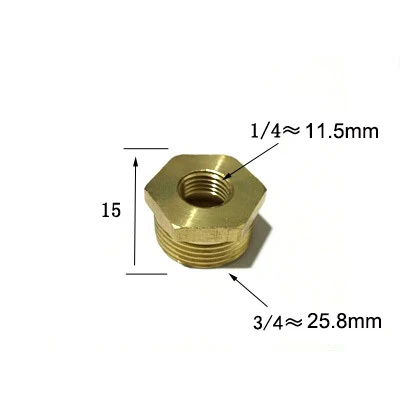 1/" 1/4" 3/" 1/2" 3/" 1" BSP штыревой К гнездовой резьбе латунный редуктор втулка редукционный трубный фитинг соединитель Адаптер - Цвет: 02-06