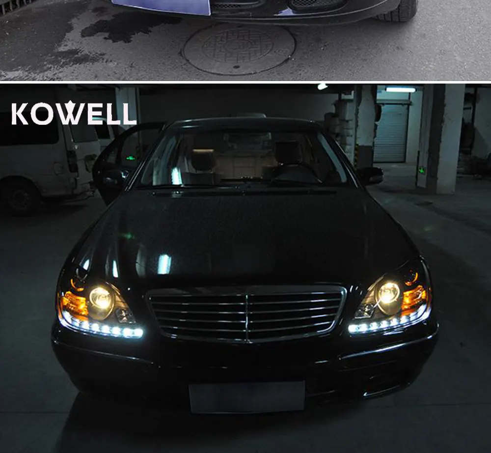 KOWELL автомобильный Стайлинг для Benz S-Class W220 S280 S320 S500 S600 S350 1999-2005 лет фары подходят 2002-2005 лет HID/Xenon модели