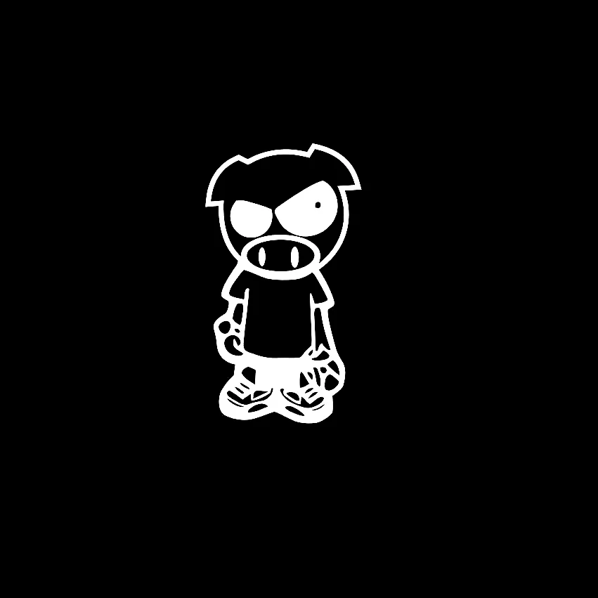 Уличная наклейка Piggie стикер для автомобиля грузовика окна высокий белый цвет