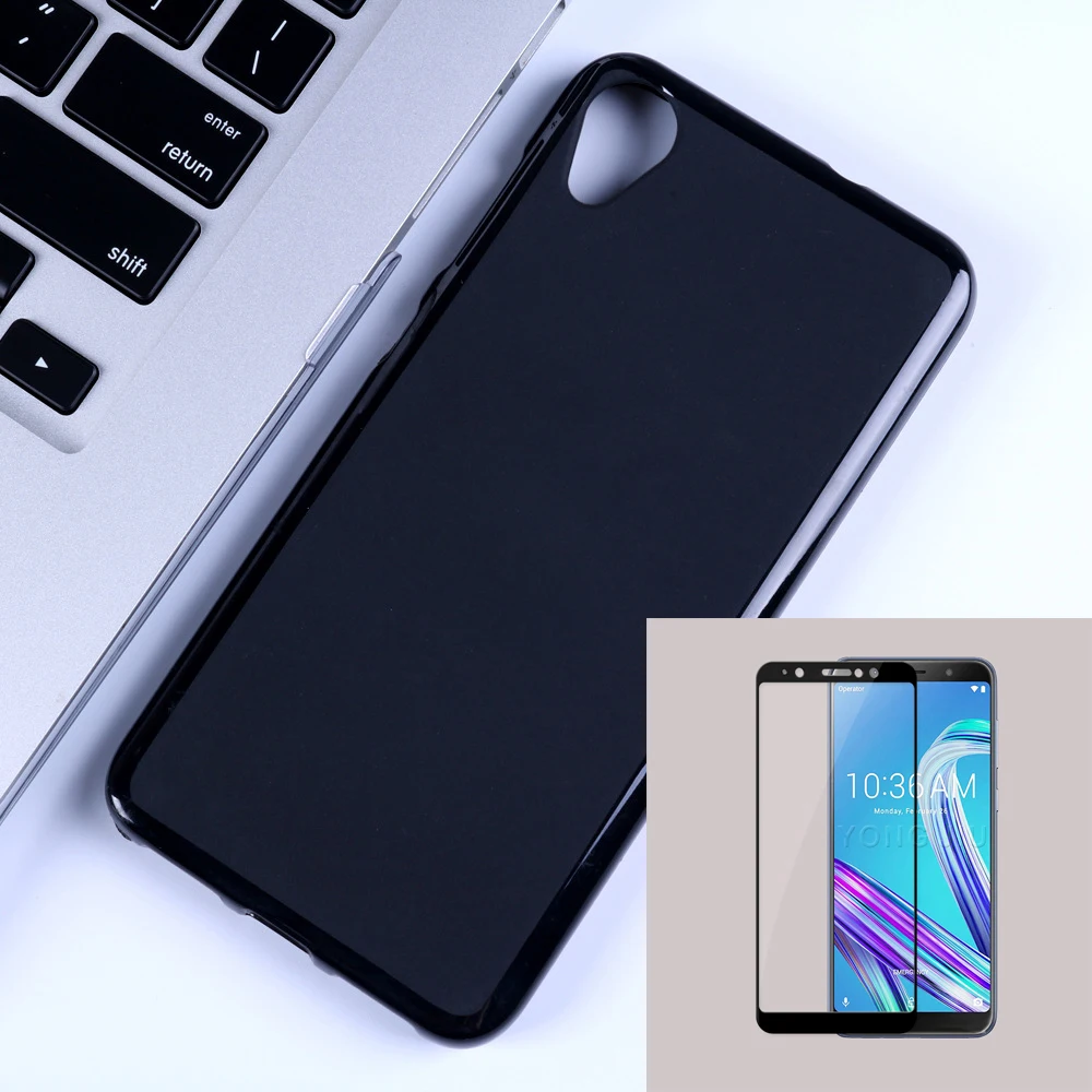 Закаленное стекло 2.5D 9H для ZenFone Live L1 ZA550KL с мягким чехлом из тпу Asus G552KL _ x00rd|Бамперы|