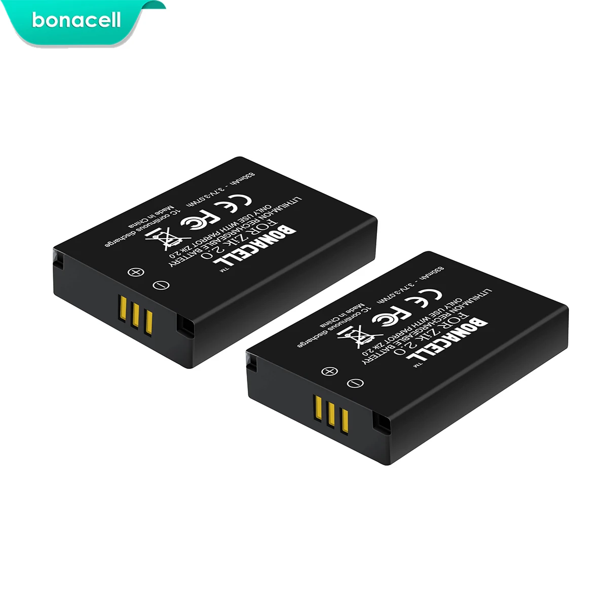 2 PACK Bonacell для Parrot Zik 2,0 Zik2.0 Zik 2 Zik 3,0 Zik3.0 Zik 3 Беспроводная гарнитура аккумулятор 3,7 v 830mAh MCELE00254 MH46671 L50 - Цвет: 2 PACK