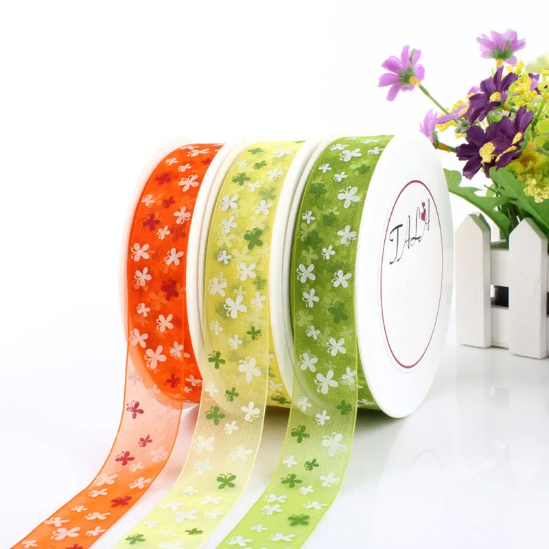 5 метров с фокусным расстоянием 25 мм бабочка из органзы Лента для рукоделия